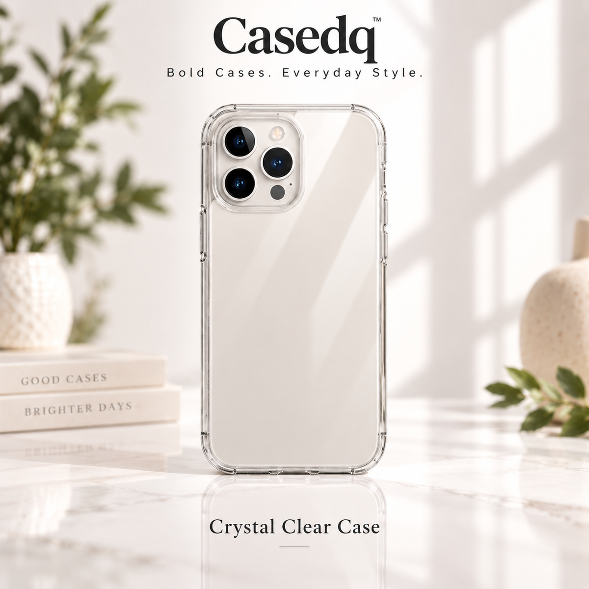 Crystal Clear transparent phone case by Casedq